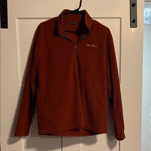 Eddie Bauer Burnt Orange Quarter-Zip Pullover